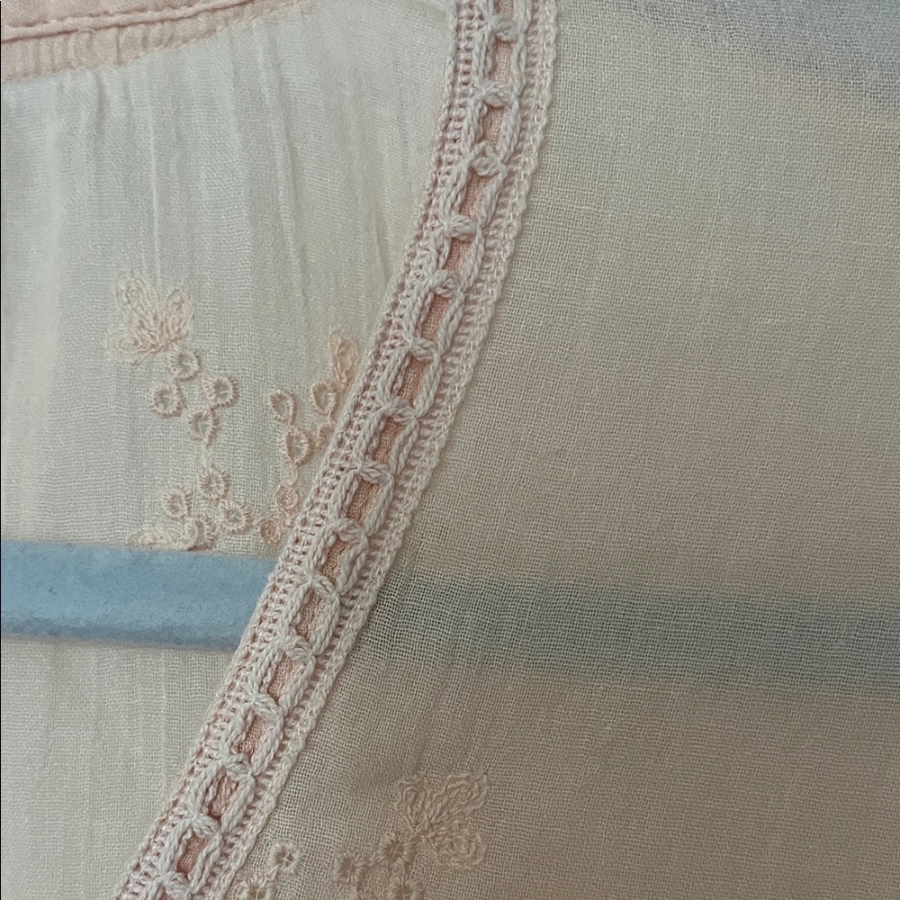 Lovestitch Peach Lace-Up Blouse - Picture 6 of 6